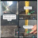 Barnas LSM GERAM Banten Menyoroti Pekerjaan Hotmix Di Desa Rawa Boni Diduga Tidak Sesuai RAB