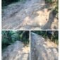 Kondisi jalan rusak di Kampung Kimiskam RT 05 RW 04, Desa Simpang Tiga, Kecamatan Patia, Kabupaten Pandeglang, Banten